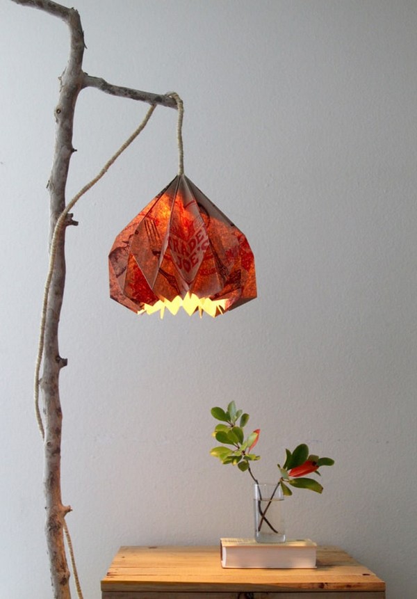 Pendant Light With Origami Lampshade